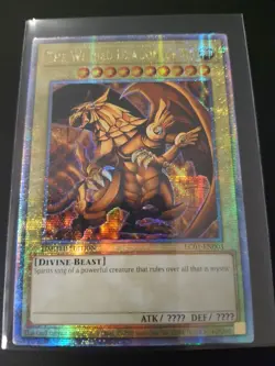 EGYPTIAN GOD CARDS OBELISK SLIFER RA LC01 Quarter Century Secret Rare Yugioh TCG - Image 2