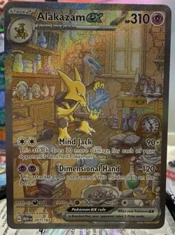 PokÃ©mon TCG Alakazam EX Holo Card 201/165 Scarlet & Violet 151 Series - Image 1