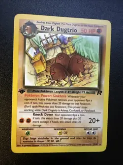 Pokemon TCG Dark Dugtrio 23/82 Team Rocket 1st Edition Non Holo- NM - Image 1