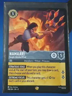 Lorcana Namaari Single-Minded Rival 198/204 FOIL â€“ Rare Disney TCG Card NM EN - Image 2