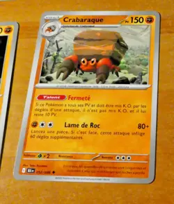 POKEMON BLACK LIGHTNING CARD CRABARQUE 052/086 BLK EV10.5 FR MINT 2025 - Image 1