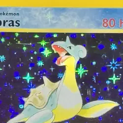 1999 Pokemon 1st ED LAPRAS 10/62 HOLO BLEED Misprint ERROR Fossil Set Card MINT+ - Image 2