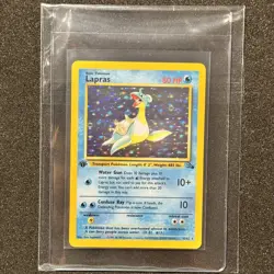 1999 Pokemon 1st ED LAPRAS 10/62 HOLO BLEED Misprint ERROR Fossil Set Card MINT+ - Image 24