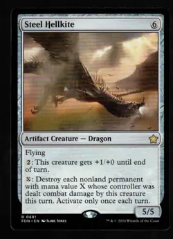 4x Steel Hellkite-Magic the Gathering-MTG-Foundations-Near Mint-4x-rare - Image 1