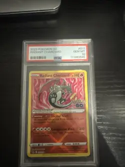 2022 Pokemon Go Radiant Charizard Holo PSA 10 Gem Mint #011/078 - Image 1