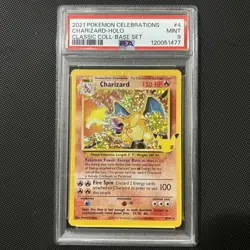 PSA 9 MINT Celebrations Charizard Holo Classic Collection 4/102 Pokemon - Image 1