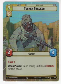 Star Wars Unlimited LotF Hyperspace Foil Card LOF949 Tusken Tracker - Image 1