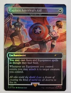 Captain America's Aid / Sigarda's Aid - FOIL - Marvel Secret Lair - NM Mtg - Image 1