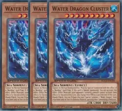 Yugioh - Water Dragon Cluster x 3 - 1st Edition NM - Plus Free Holographic Card - Image 1