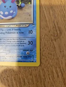 Pokemon TCG Light Azumarill Holo Card 13/105 Neo Destiny WOTC - Image 3