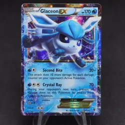 Glaceon EX 20/124 Fates Collide 2016 Holo Ultra Rare Played PL - Pokemon Card - Image 1