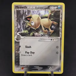 Meowth 71/110 EX Holon Phantoms Kagemaru Himeno Pokemon TCG Card - Image 1