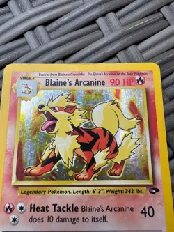 Blaine's Arcanine Gym Challenge Holo Card 1/132 Unlimited - Image 2
