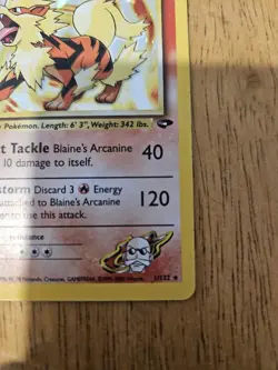 Blaine's Arcanine Gym Challenge Holo Card 1/132 Unlimited - Image 6