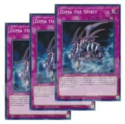 Yugioh - Zoma the Spirit x 3 - 1st Edition LP - Plus Free Holographic Card - Image 1