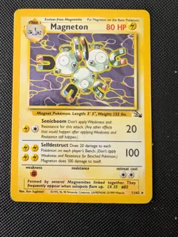 Magneton 11/62 Holo Rare Fossil Set Pokemon Card WOTC Vintage 1999 - Image 16