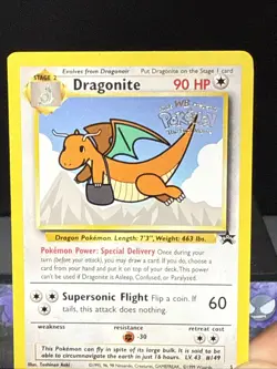 Pokemon Card Dragonite 5 Black Star Promo First Movie Light Play - Image 8