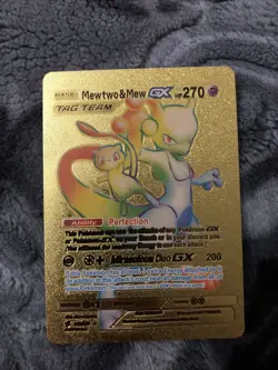 Mewtwo&Mew GX Gold Metal Pokémon Card-Collectible Gift Display - Image 3
