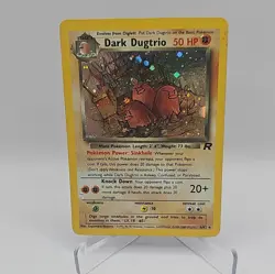 Wotc English Team Rocket Holo Rare Dugtrio 6/82 Pokémon Card - Image 1
