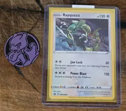 Pokemon - Rayquaza Holo - SWSH029 - Black Star Promo Card + Flip coin - Image 1