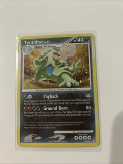 Pokémon TCG Tyranitar Holo Rare Card Mysterious Treasures 17/123 - Image 1