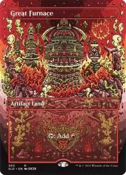 MTG Magic The Gathering Great Furnace BORDERLESS FOIL LP 303 SLD - Image 1