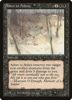 Ashes to Ashes 1x MtG The Dark DRK PLAYED - Image 2