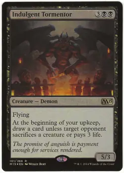 MTG Indulgent Tormentor FOIL Magic 2015 M15 Rare LP - Image 1