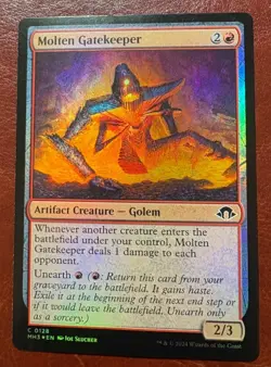 1x NM FOIL Molten Gatekeeper  - 0128 C MH3 - MTG Magic Never Played x1 - Image 1