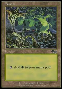4x MTG Forest (347), Light Play, English Urza's Saga - Image 2
