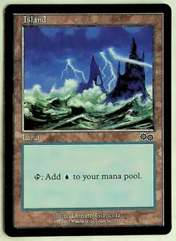 Island #335 - Urza's Saga - 1998 - Magic the Gathering - Image 1