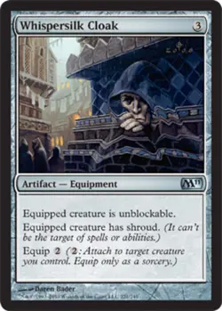 [1x] Whispersilk Cloak - Foil Slight Play, English Magic 2011 MTG Magic - Image 1