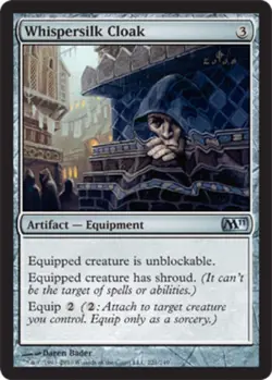 [1x] Whispersilk Cloak - Foil Slight Play, English Magic 2011 MTG Magic - Image 2