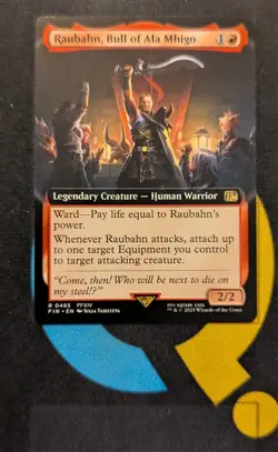 Raubahn, Bull of Ala Mhigo Extended Art Rare Final Fantasy FIN MTG - Image 1