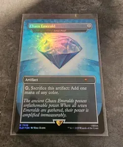 Chaos Emerald Blue 7033 Foil Lotus Petal Sonic the Hedgehog Secret Lair - Image 1