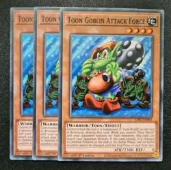 Toon Goblin Attack Force x3 Yu-Gi-Oh! LDS1-EN061 1st Common PLAYSET - Image 2