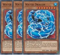 Yugioh - Water Dragon x 3 - 1st Edition NM - Plus Free Holographic Card - Image 1