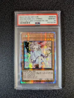 PSA10 Yugioh Ash Blossom & Joyous Spring Prismatic Secret ALT ART PAC1-KR016 - Image 1