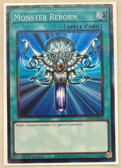 Yugioh! 1x Monster Reborn RA03-EN052 Collector's Rare 1st Ed NM - Image 2