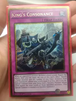 YU-GI-OH CARD: KING'S CONSONANCE - GOLD SECRET RARE - PGL3-EN019 1ST ED - new - Image 2