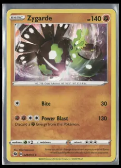 2020 Champion's Path Set Pokemon Card 28  Zygarde NM - Image 1