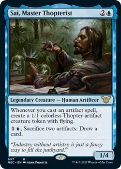 Sai, Master Thopterist - Light Play MTG Commander: Kamigawa: Neon Dynasty - Image 1
