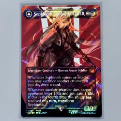 Sephiroth, Fabled Soldier M 0527 Borderless SURGE Foil Final Fantasy MtG - Image 1