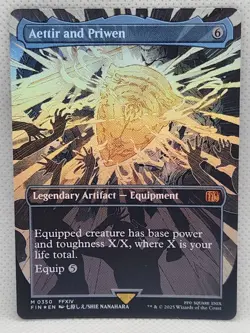 MTG / Final Fantasy - Aettir and Priwen English Borderless Foil Mythic 0350 - Image 1