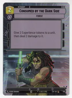 Star Wars Unlimited LotF Hyperspace Foil Card LOF979 Consumed By The Dark Side - Image 1