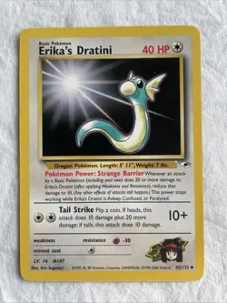 Erika's Dratini - Pokémon Trading Card - Gym Heroes - Uncommon - 42/132 - NM (B) - Image 3