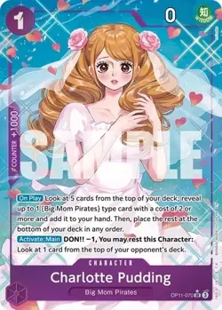 Charlotte Pudding (Alt Art) OP11-070 SR A Fist of Divine Speed ONE PIECE Card - Image 2