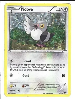 Pokemon Card Pidove 11/12 McDonalds Promo, 2011 , Holo WOTC - Image 1