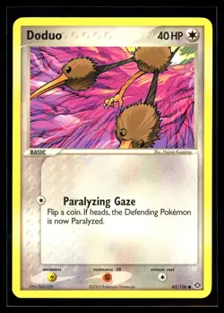 2005 EX - Emerald Doduo #45 Non Holo Pokemon Card - Image 1