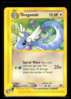 2002 E-Card - Expedition Dragonair #75 Non Holo Pokemon Card - Image 1